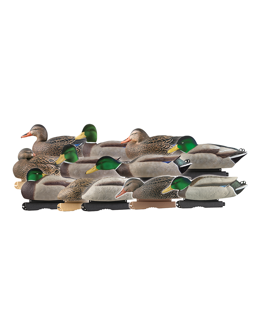 GHG Pro-Grade Mallard Flocked Head Decoys – Banded