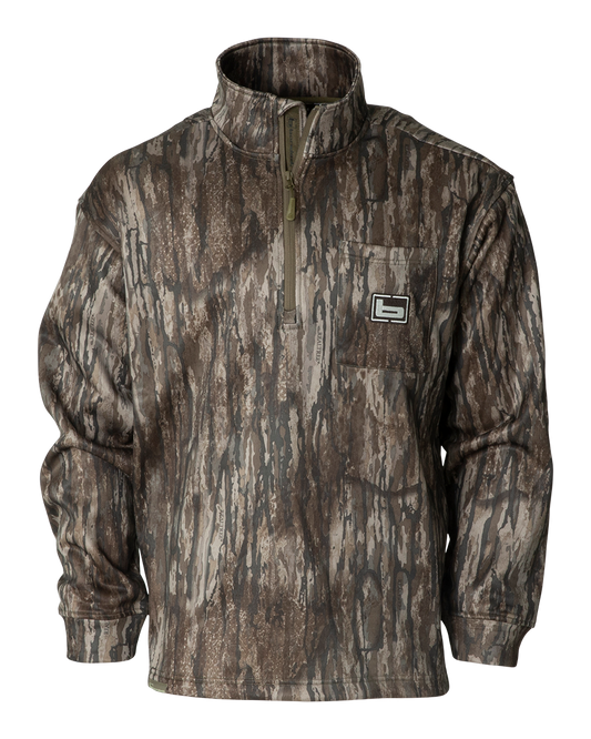 【BAON】Natako Button Patch Fleece Jumper TEC Stalker 1/4 Zip Pullover - Banded Hunting Gear