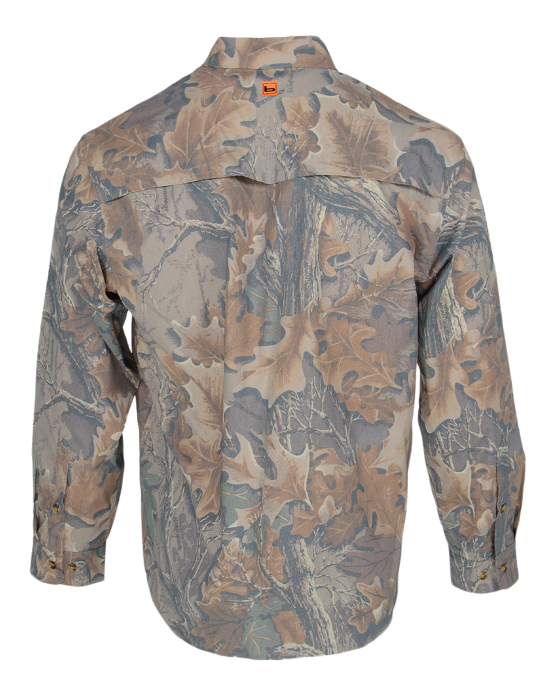 Banded Breezepoint Vented Shirt in Faded Advantage, vented back cape, back view