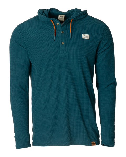 Men's hooded henley shirt online
