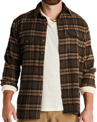 Everglades Flannel in the color Brown Timber Plaid Banded Casual Wear and Lifestyle Apparel