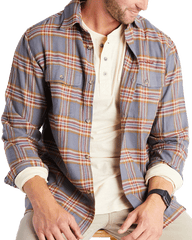 Everglades Flannel in the color Slate Plaid Banded Casual Wear and Lifestyle Apparel