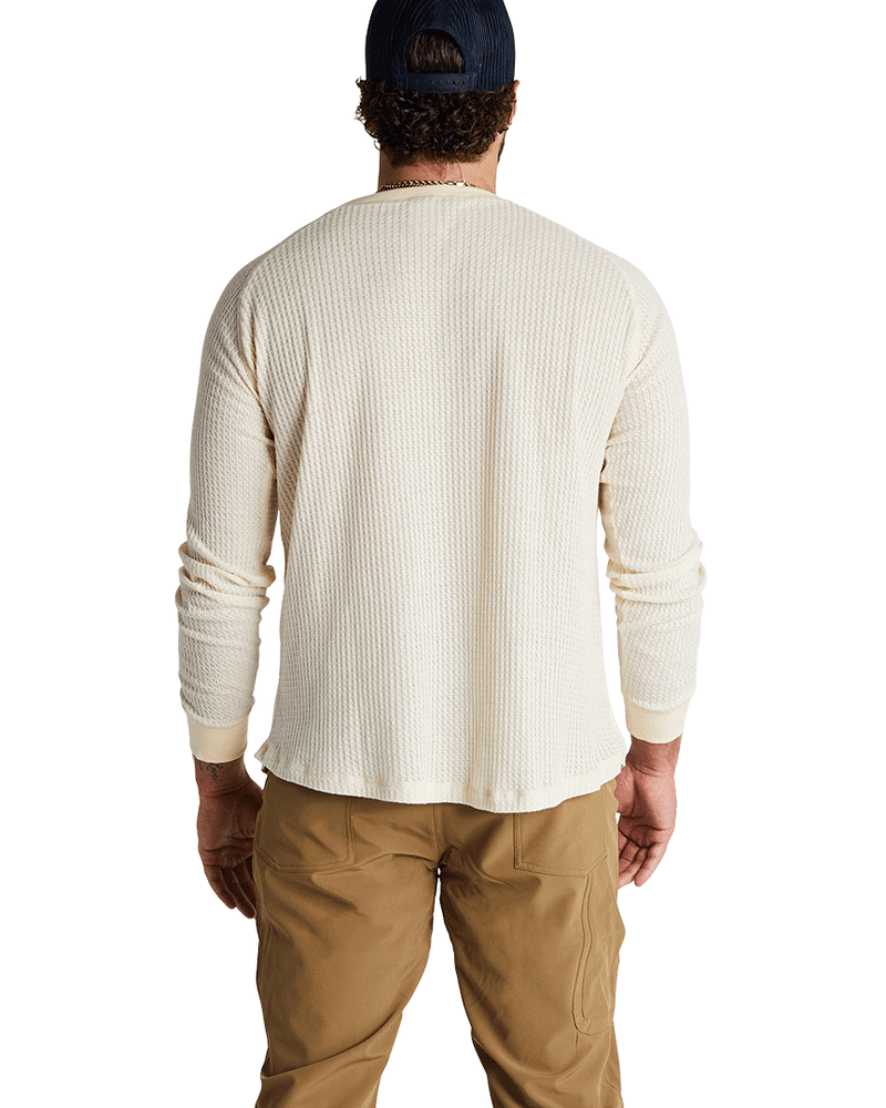 Banded Casual Grey Cliff Waffle Long-Sleeve Shirt Oatmeal