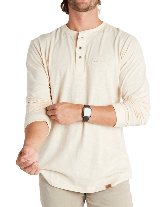 Banded Casual Brush Creek Henley long-sleeve in color Oatmeal