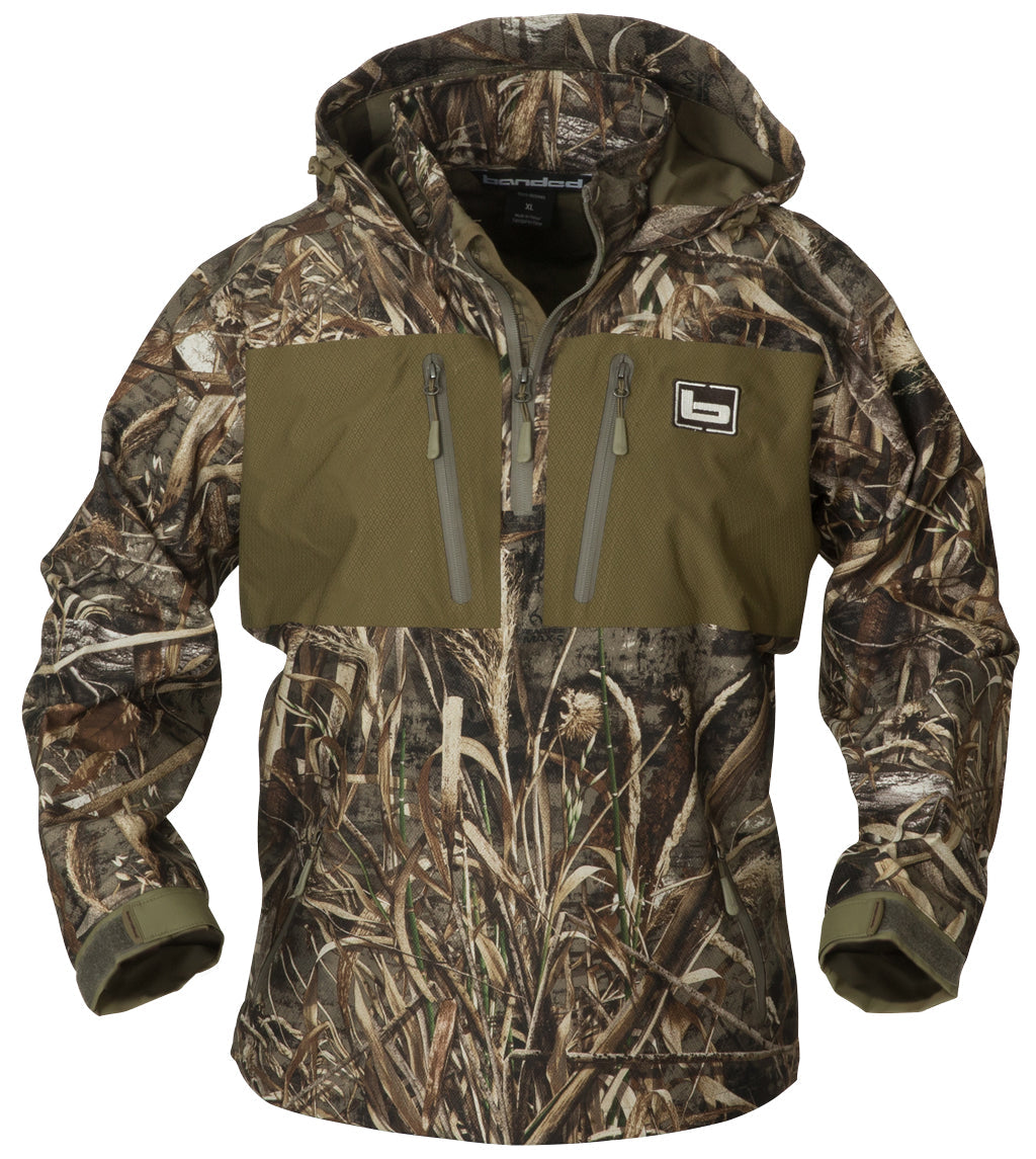 Banded quarter zip new arrivals waterproof hooded pullover