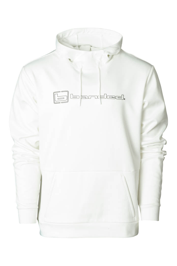 Banded Logo Hoodie White