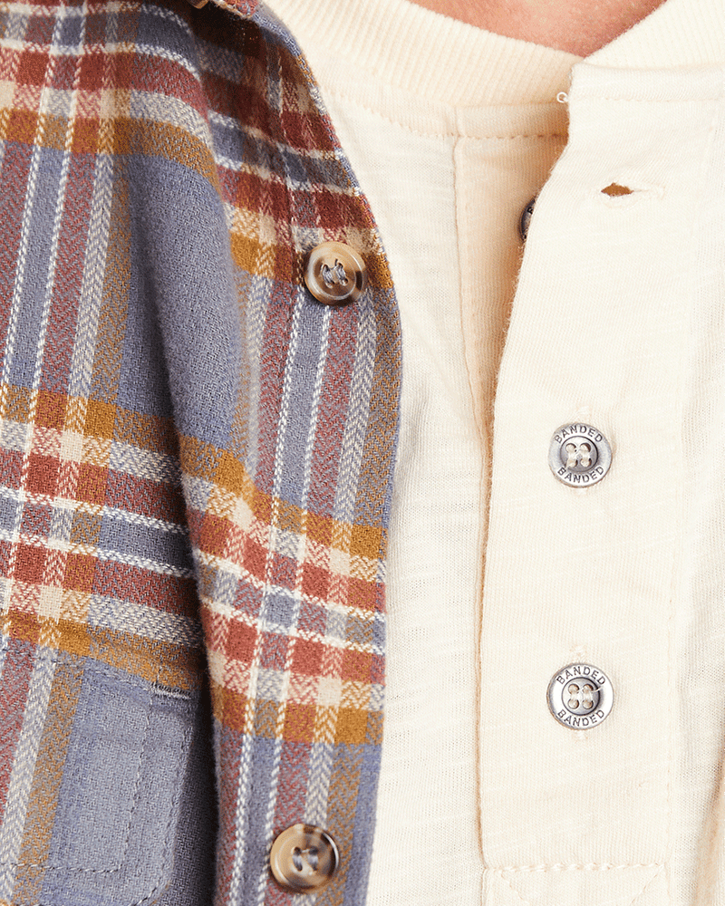 Banded Casual Brush Creek Henley long-sleeve in color Oatmeal