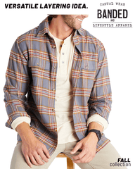 Banded Casual Brush Creek Henley long-sleeve in color Oatmeal