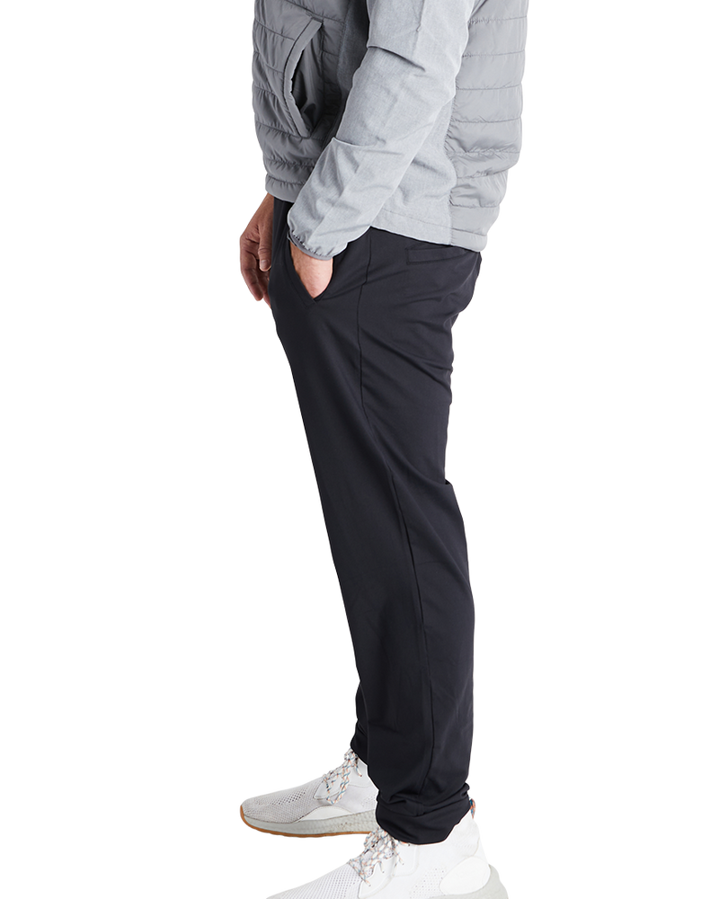 Banded Casual Campside Jogger in Color Black studio model turned sideways