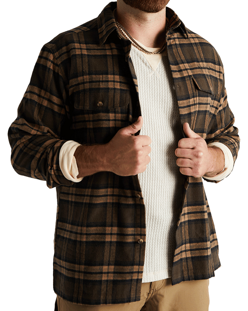 Everglades Flannel in the color Brown Timber Plaid Banded Casual Wear and Lifestyle Apparel