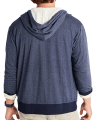 Banded Casual Glacier Mountain Full ZIp Waffle Lined Hooded Sweater Knit