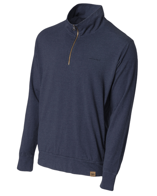banded casual hidden lakes 1/4 zip sweater knit pullover
