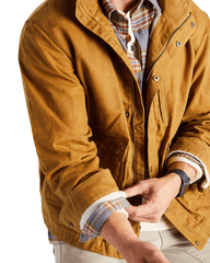 Banded Casual Wear Hudson Jacket Waxed Canvas with waffle fleece lining