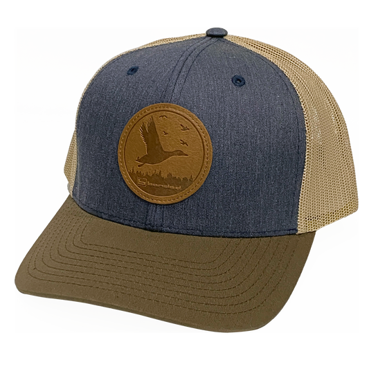 Banded Leather Duck Patch Snapback Cap Richardson 112