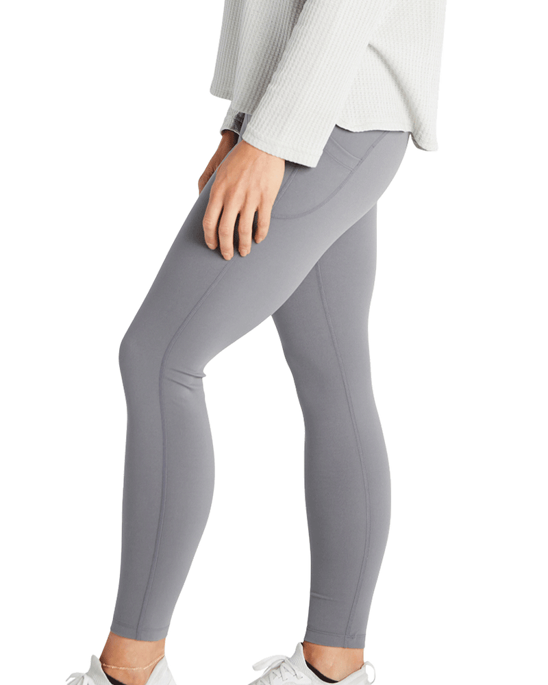 Banded Casual Women's Freestyle Legging in Black, high-waist legging with light compression - color slate