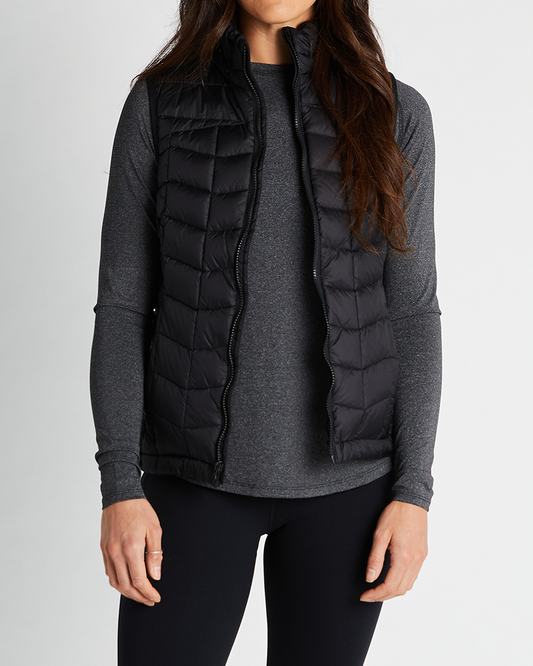 Banded Casual Women's Renew Down Vest in color Black