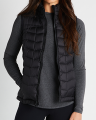 Banded Casual Women's Renew Down Vest in color Black