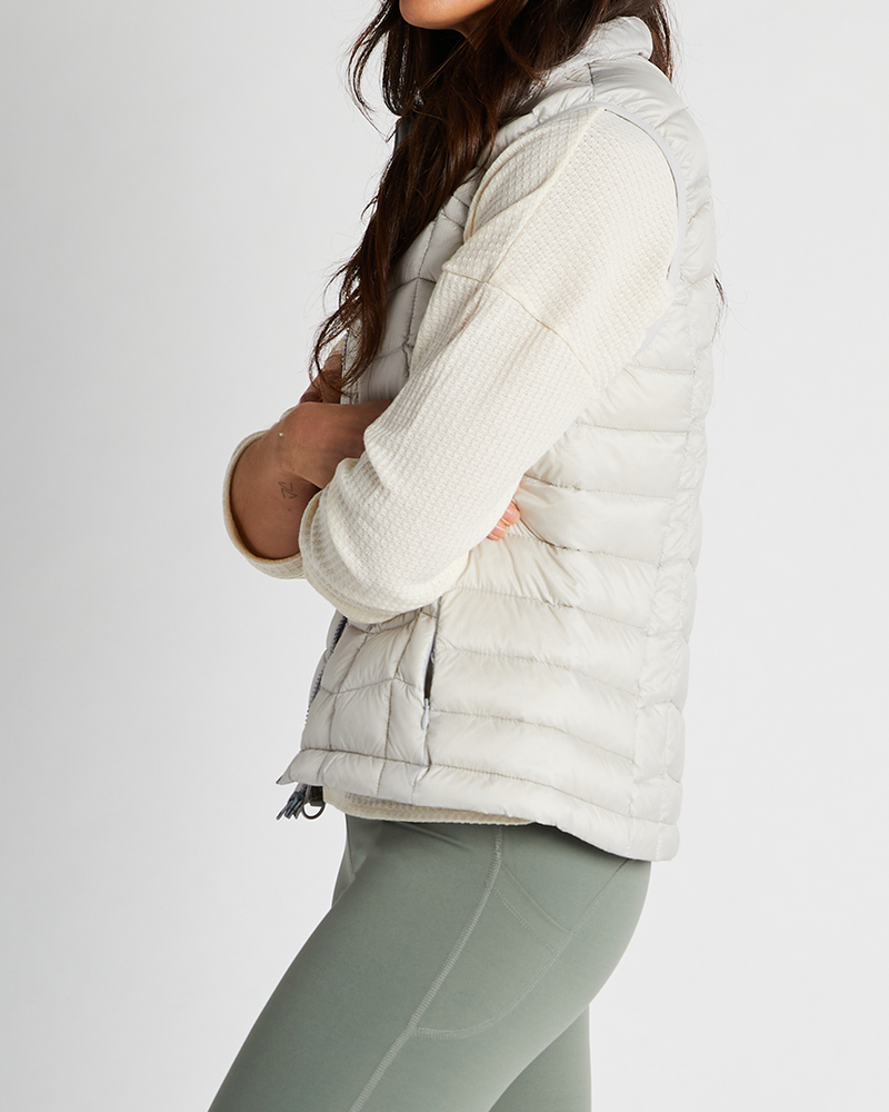 Banded Casual Women's Renew Down Vest in color Smoke